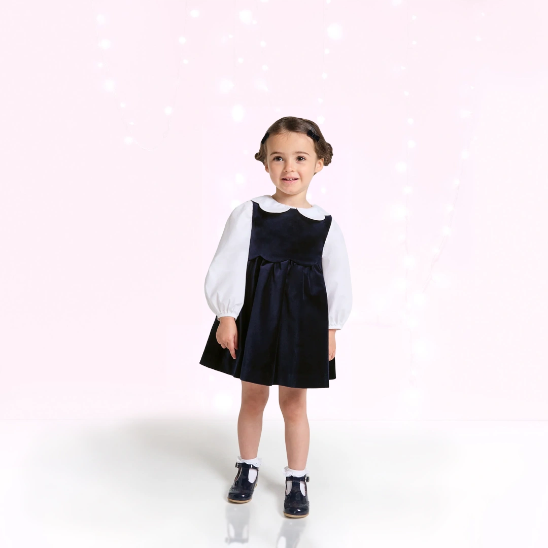 jacadi christmas dress Jacadi - Baby girl fleece dress - Blue