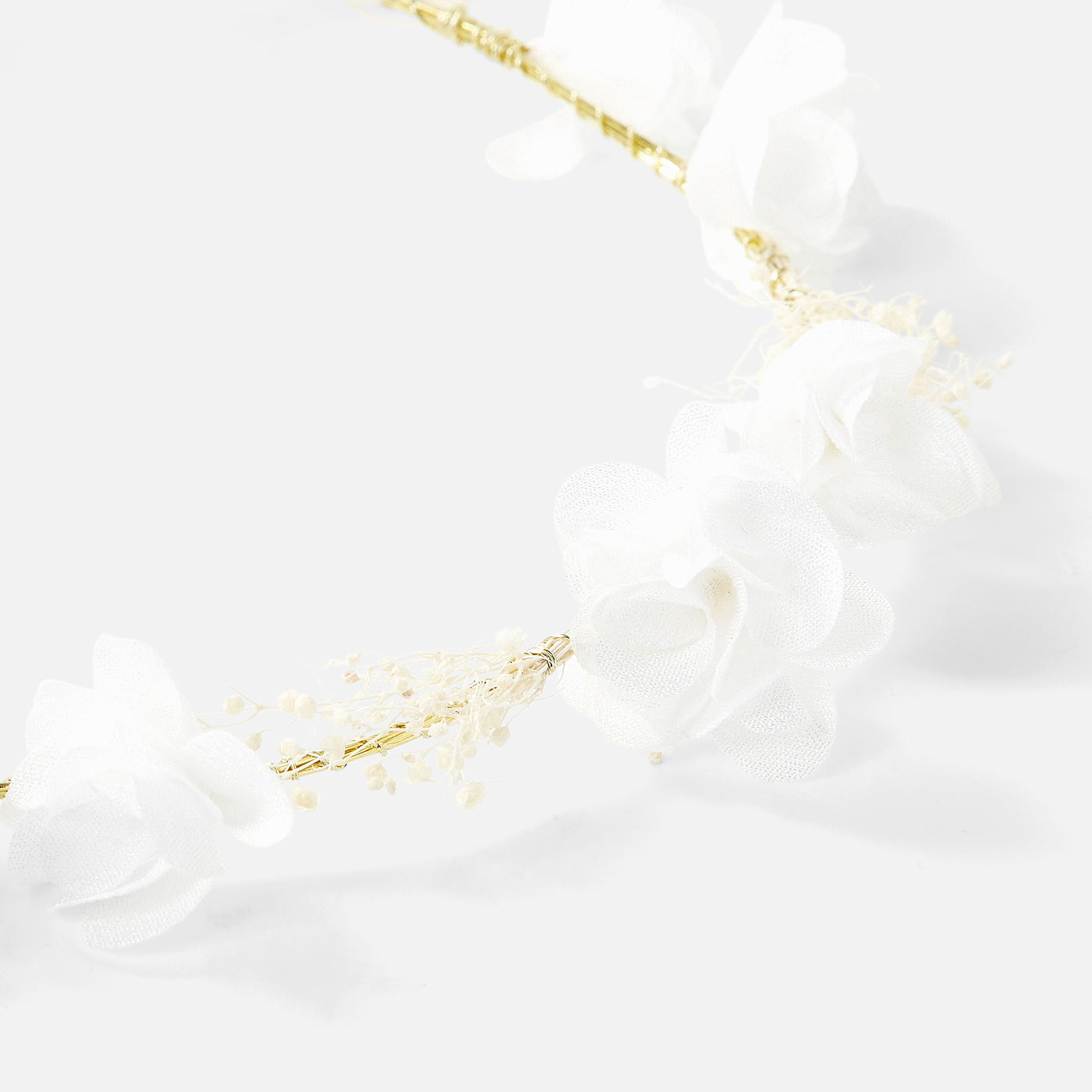Baby girl flower crown - white jacadi