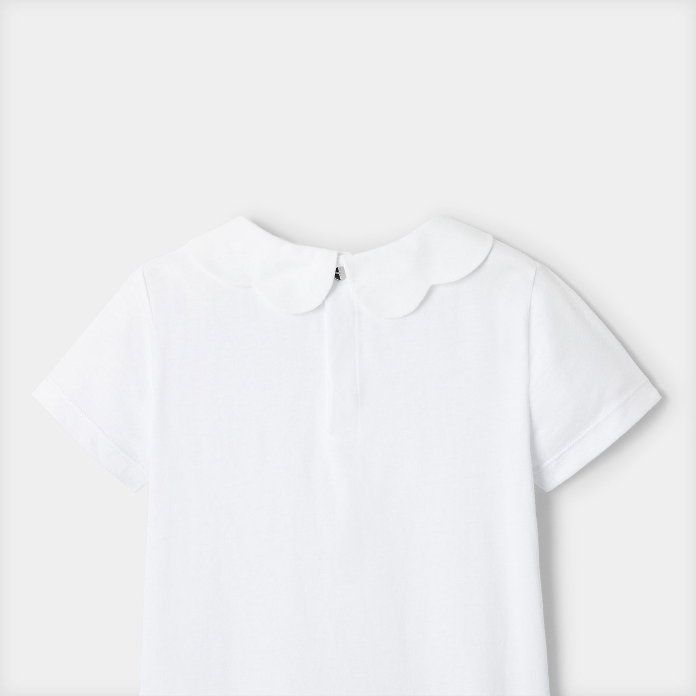 Girl polo shirt with scalloped collar