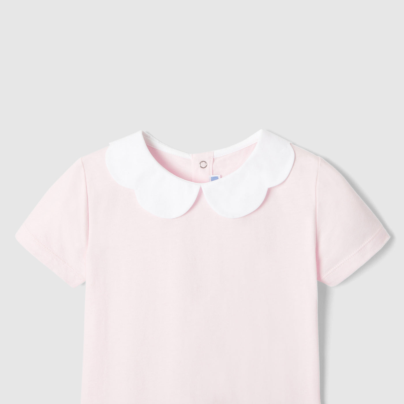 Girl polo shirt with scalloped collar