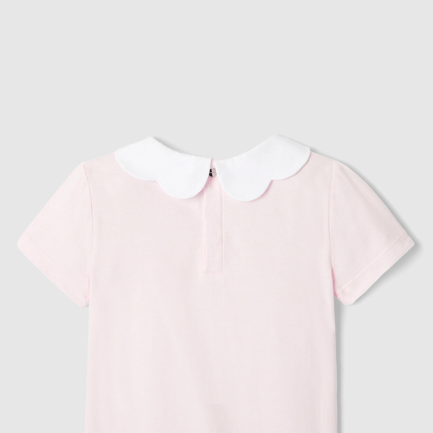 Girl polo shirt with scalloped collar