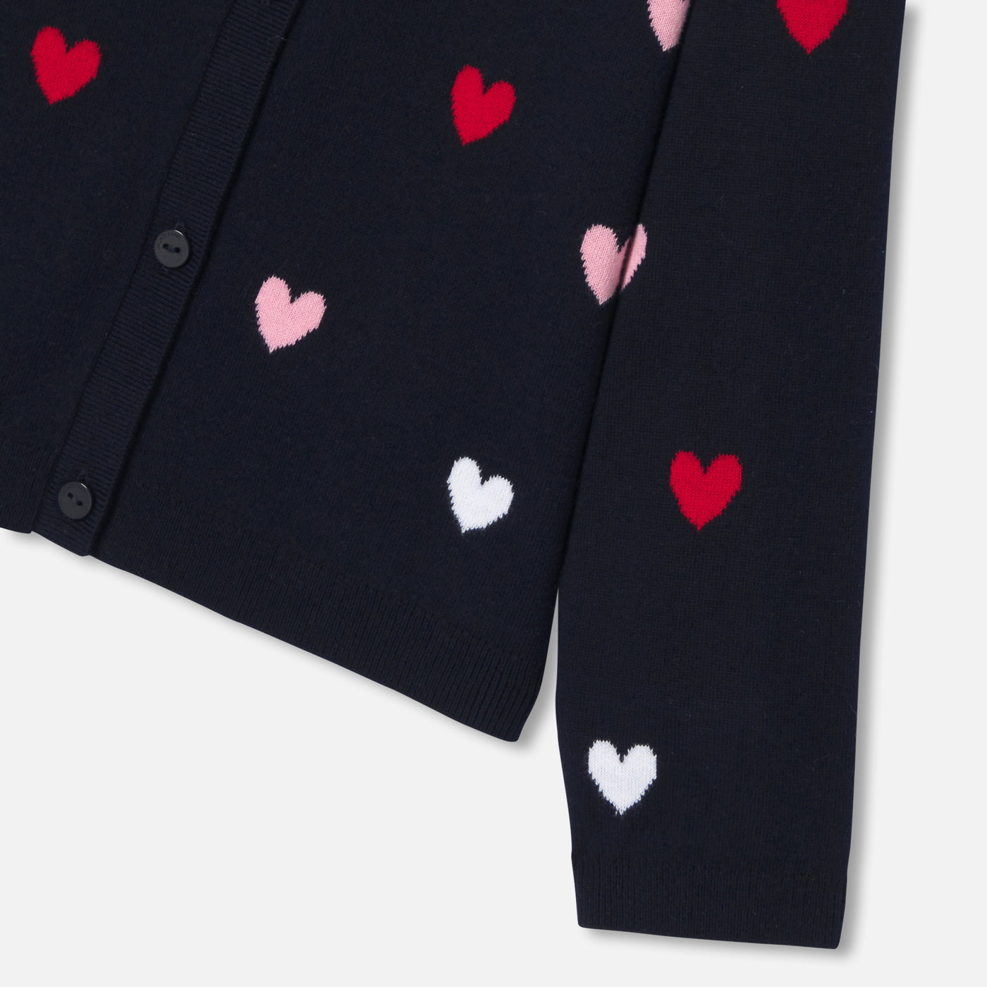 Girl heart jacquard cardigan