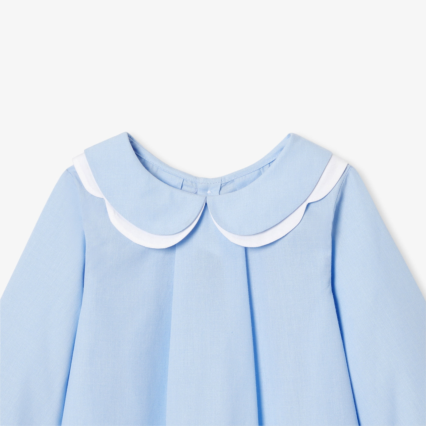 Baby girl blouse in cotton fil à fil