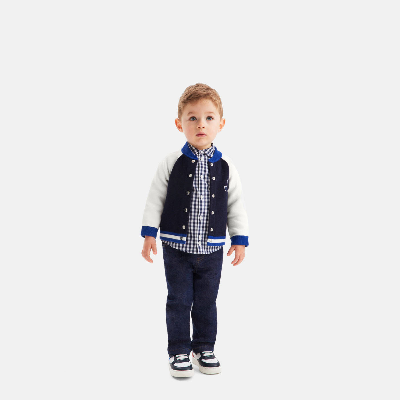 Baby boy Varsity style cardigan