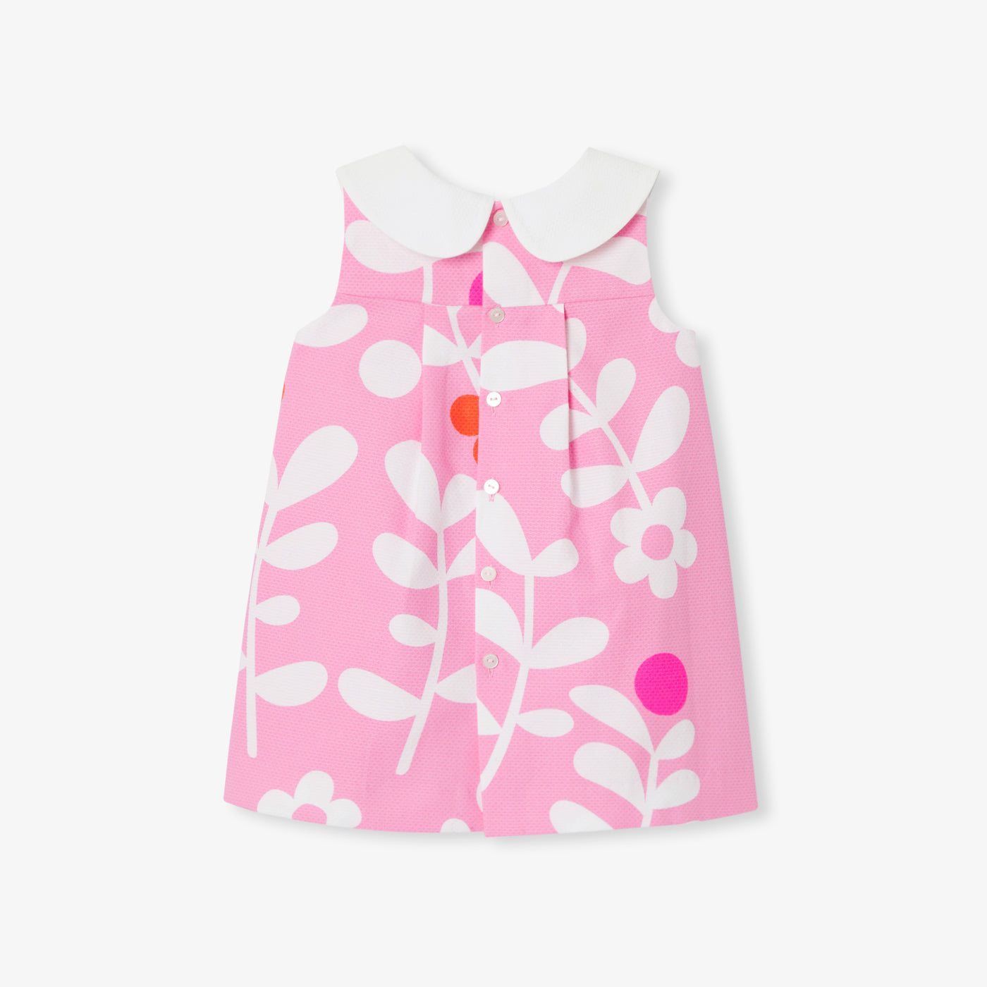 Baby girl dress with plant motif