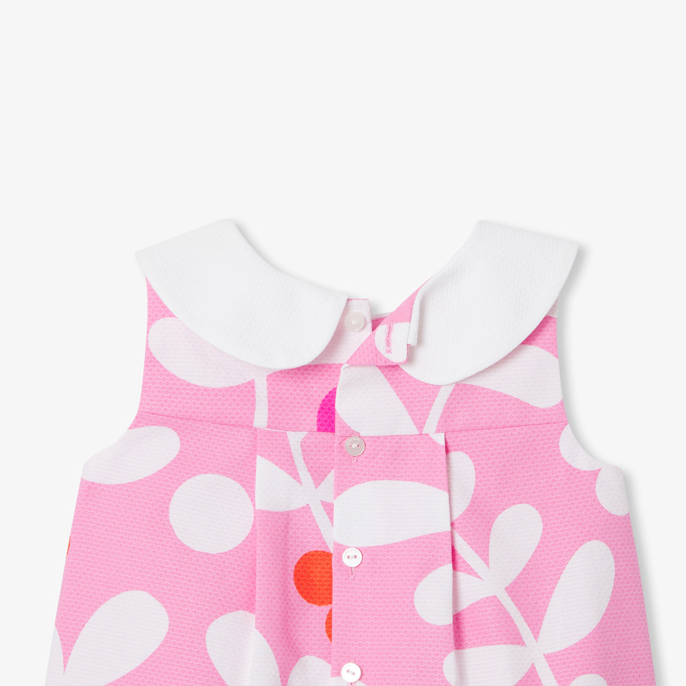 Baby girl dress with plant motif