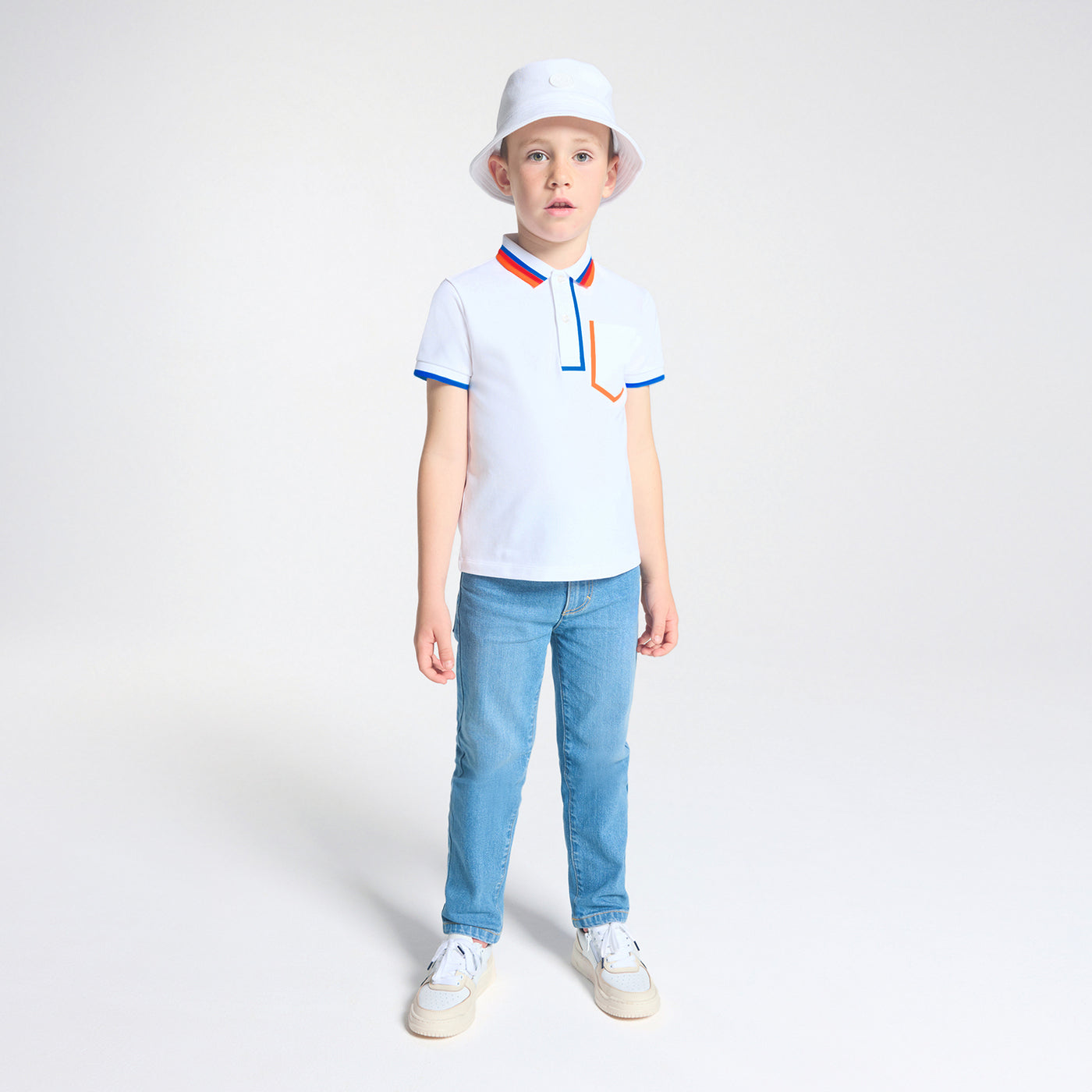 Boy polo shirt in cotton piqué