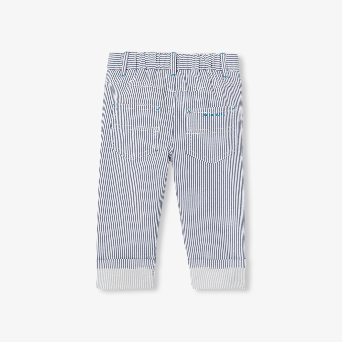Baby boy trousers in striped twill