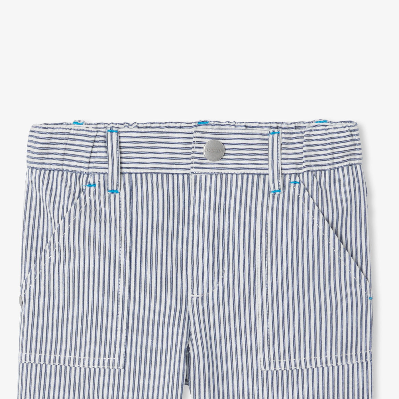 Baby boy trousers in striped twill