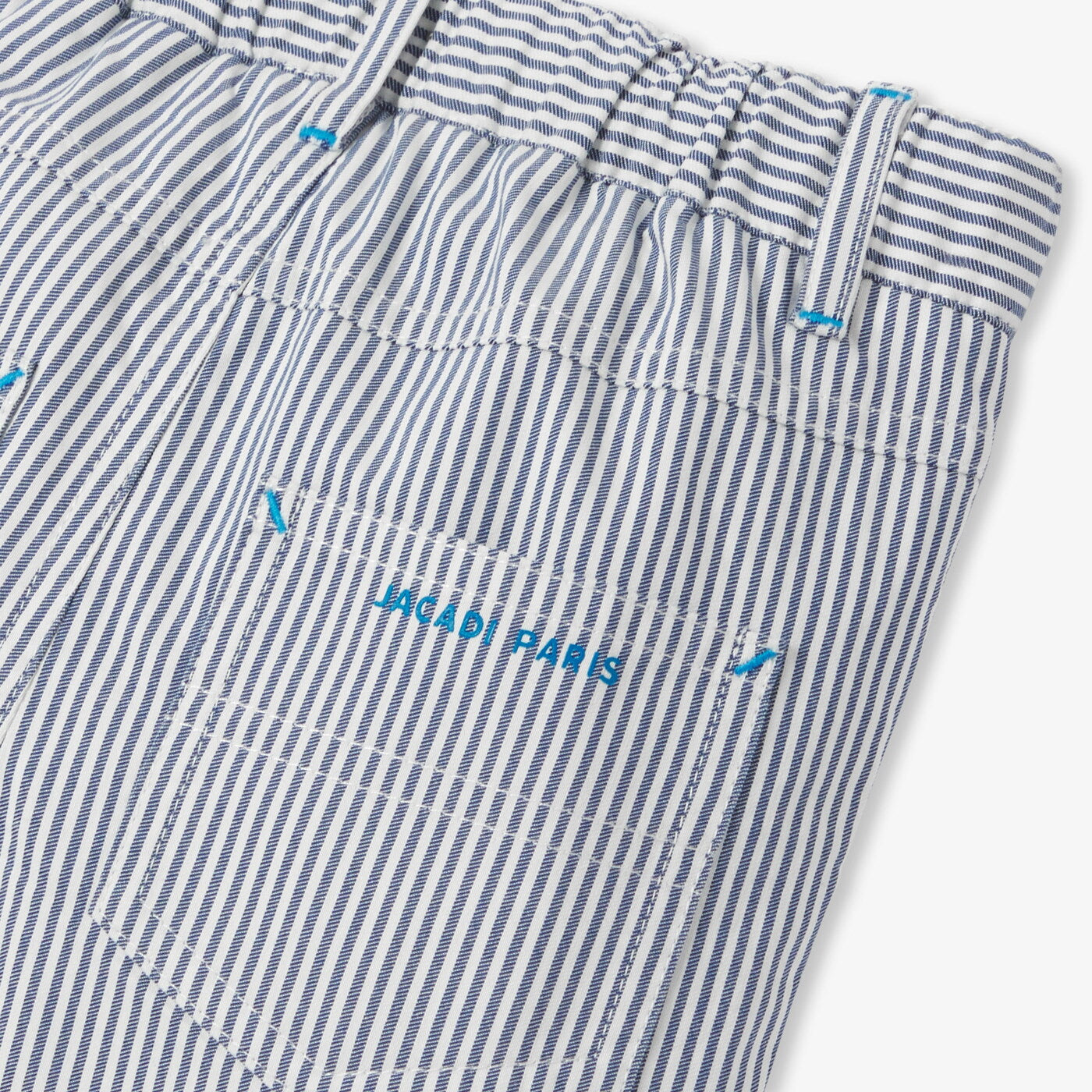 Baby boy trousers in striped twill