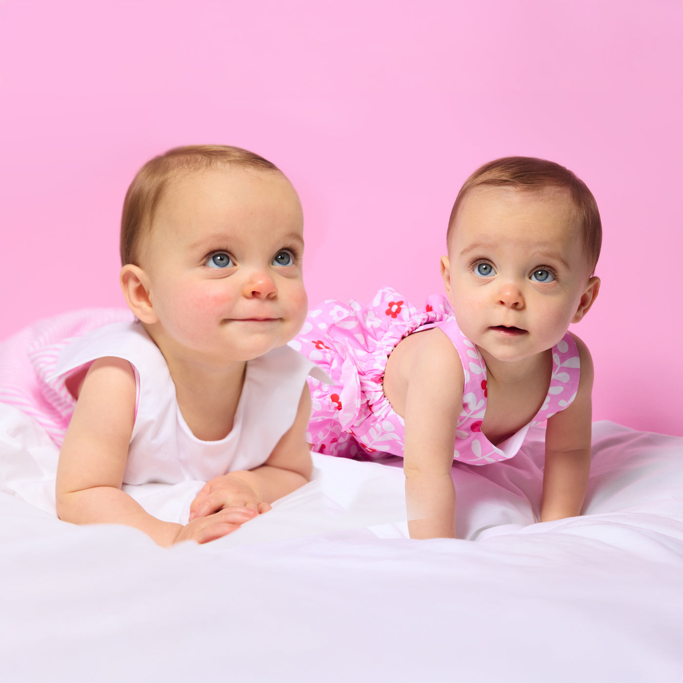 Baby girl romper in poplin
