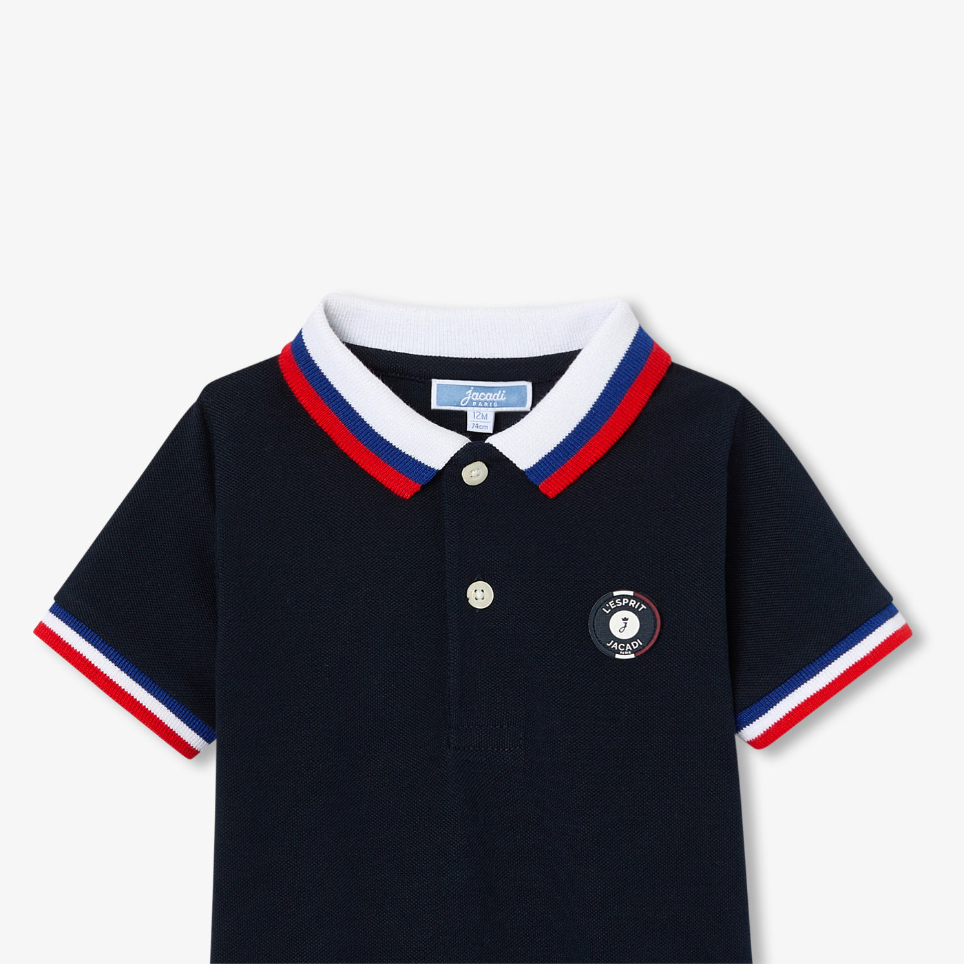 Baby boy polo romper