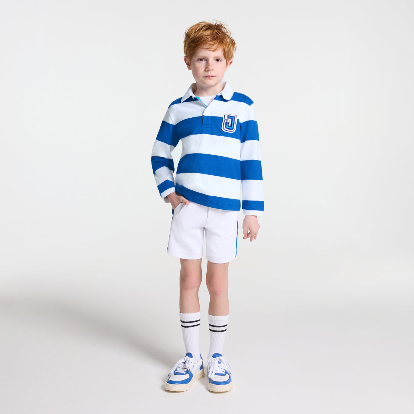 Boy jersey polo shirt