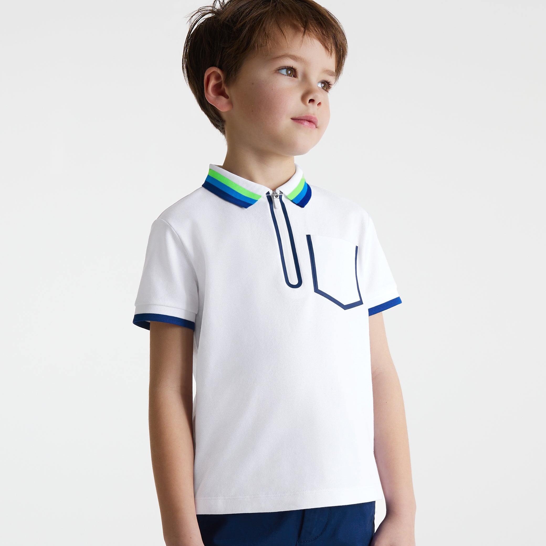 Boy polo shirt in cotton piqué