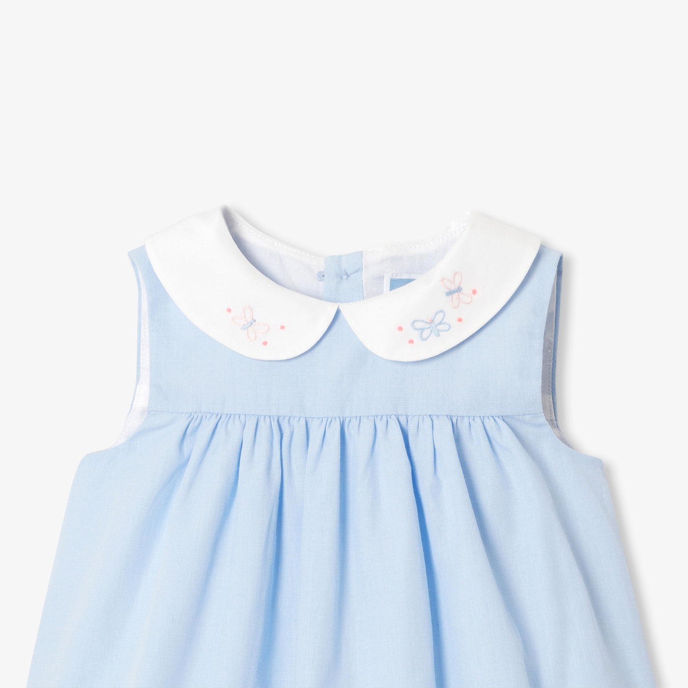 Baby girl dress in fil à fil