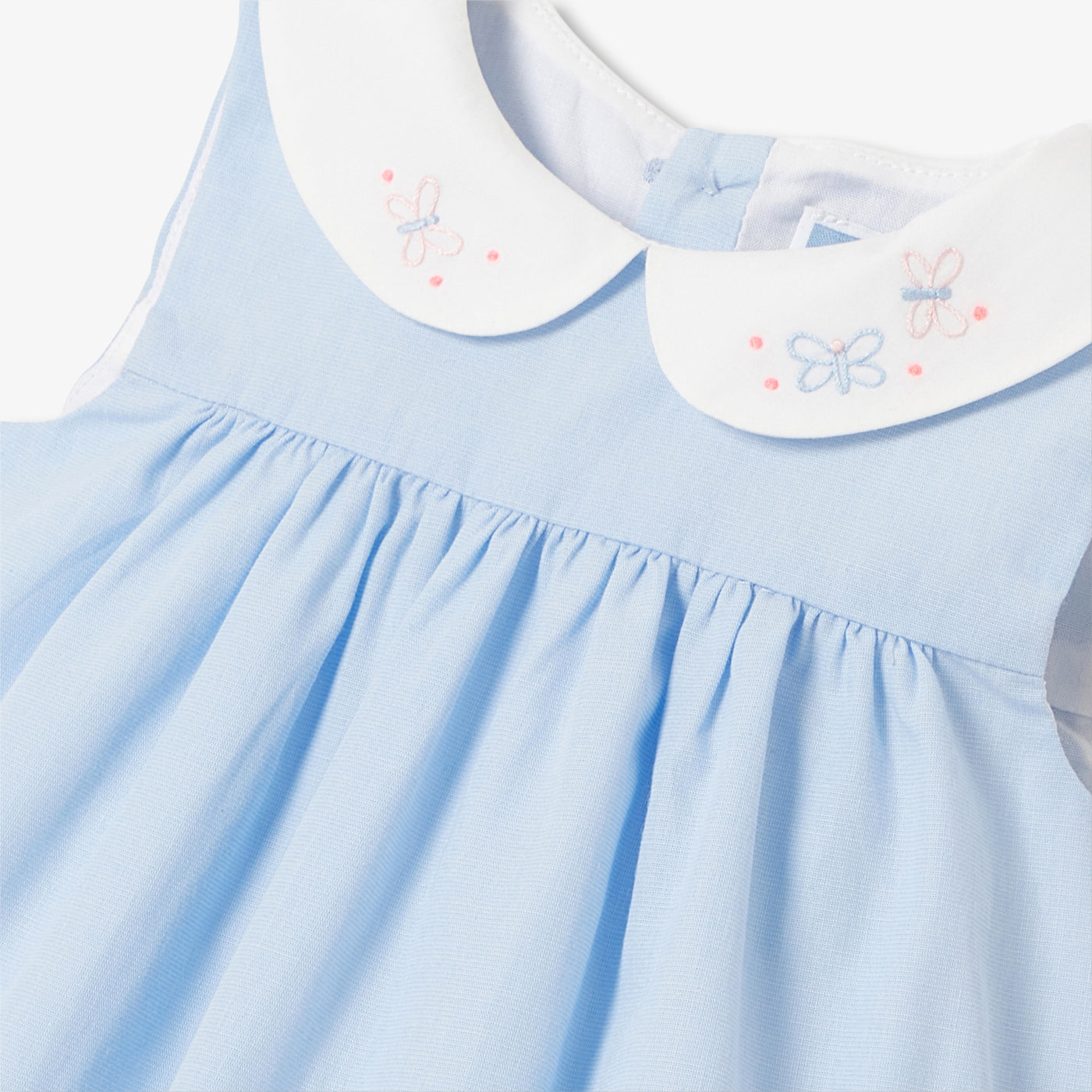 Baby girl dress in fil à fil