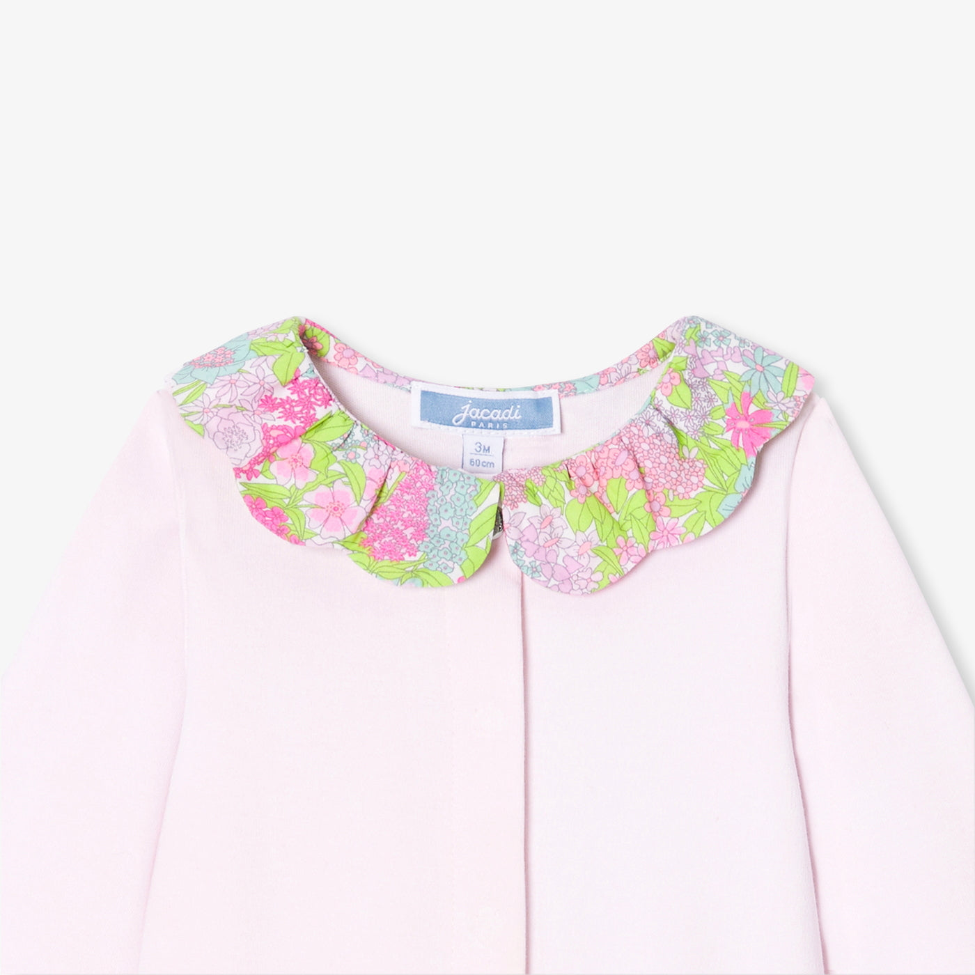 Baby girl sleepsuit in interlock