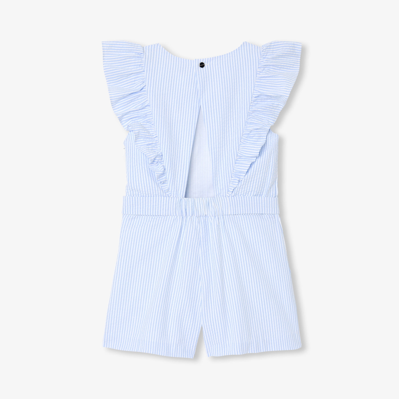 Girl seersucker jumpsuit