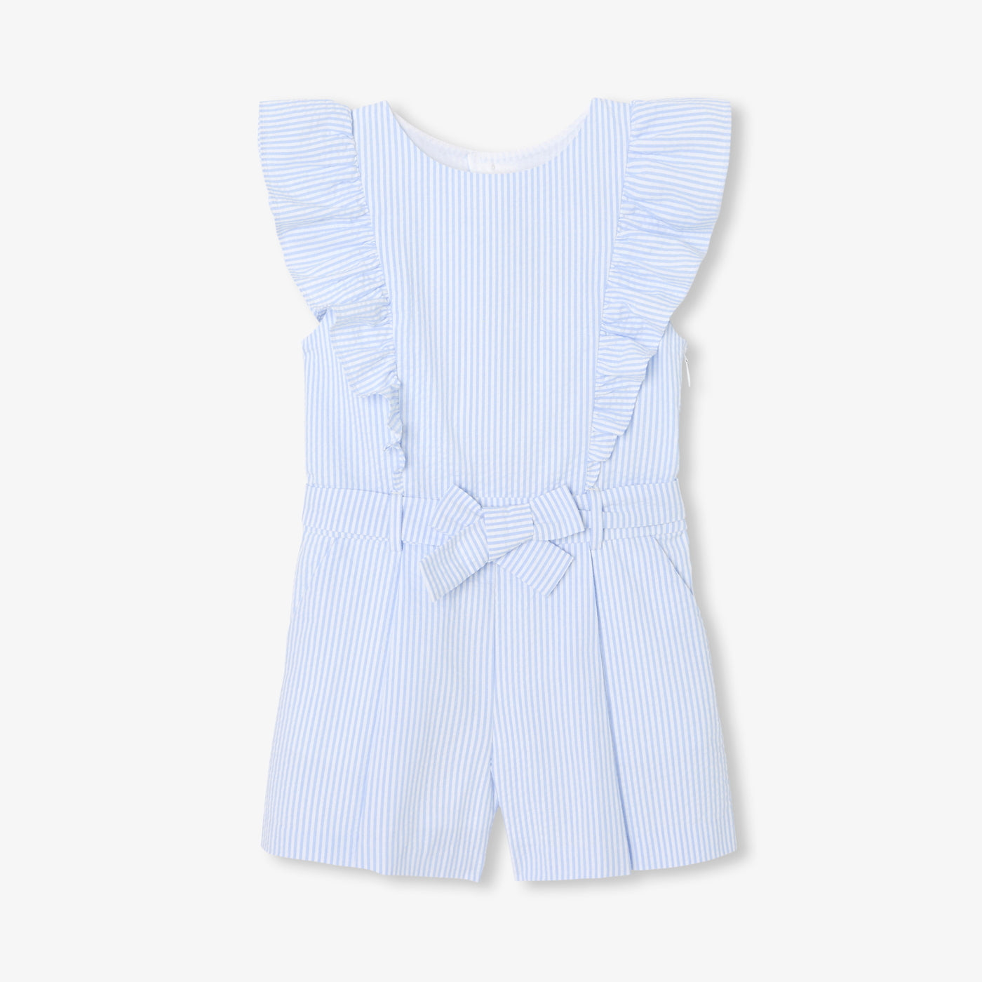 Girl seersucker jumpsuit