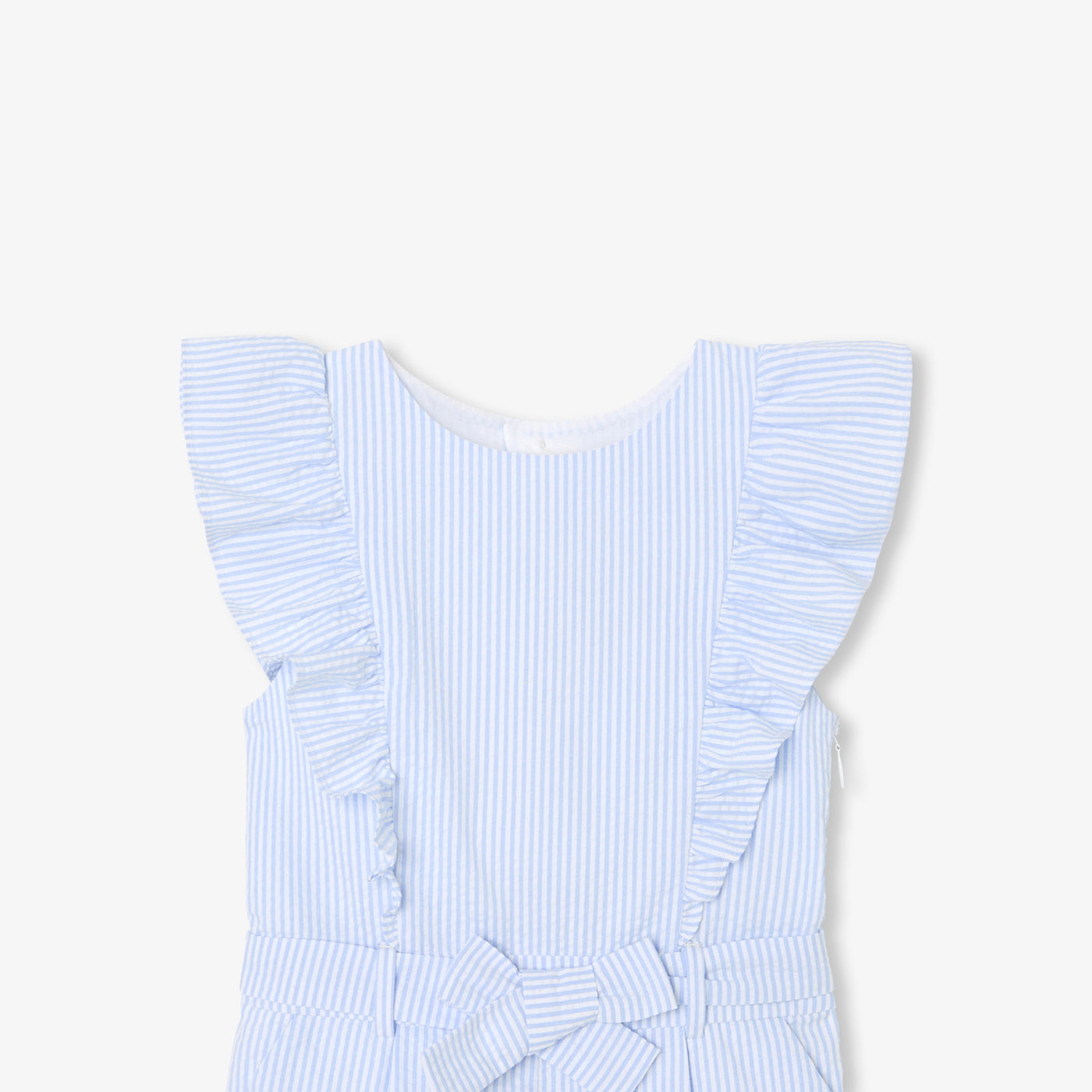 Girl seersucker jumpsuit