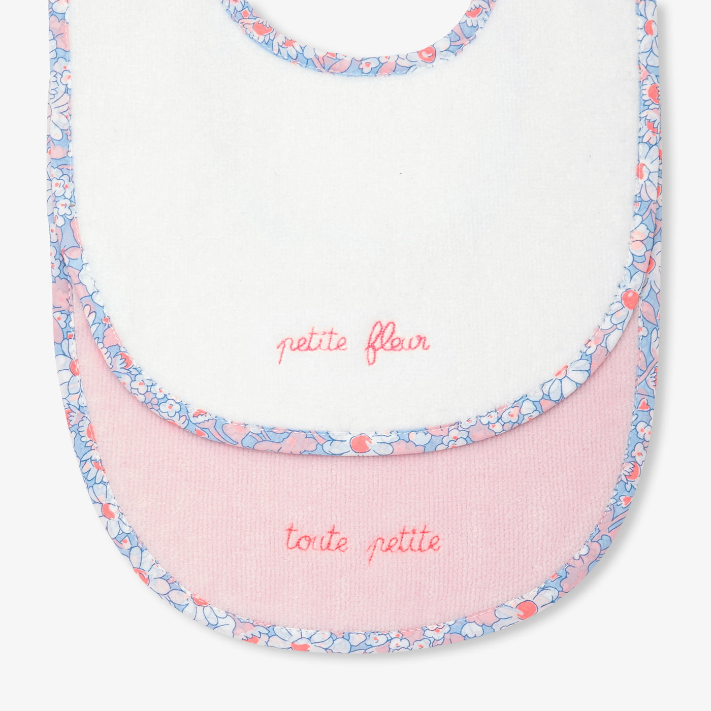 Set of 2 terry cloth bibs