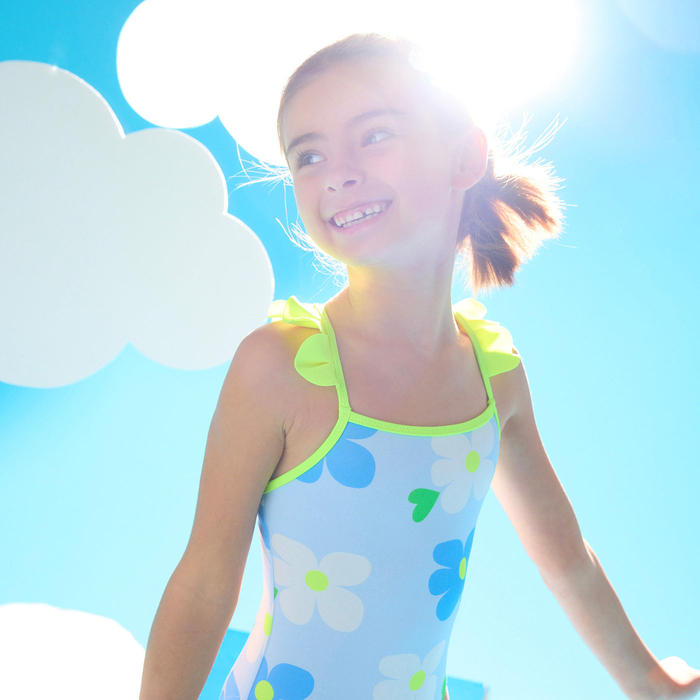 Girl 1-piece swimsuit