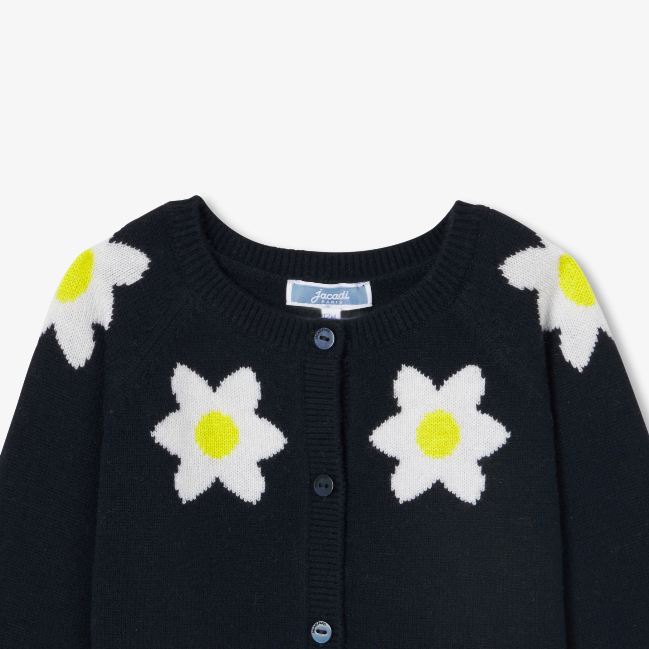 Baby girl cardigan in wool and cashmere - marine jacadi