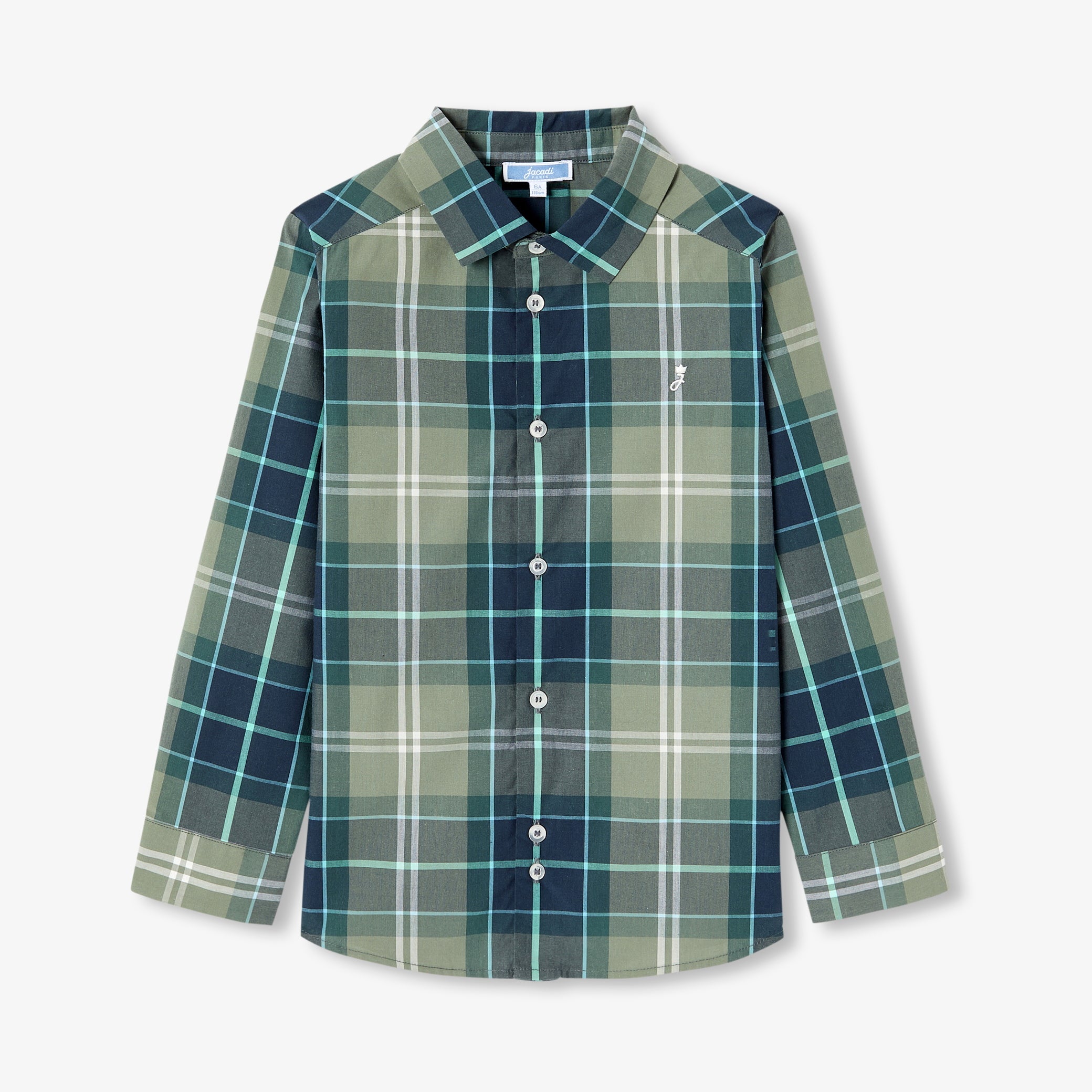 Boy tartan shirt - gris/multico
