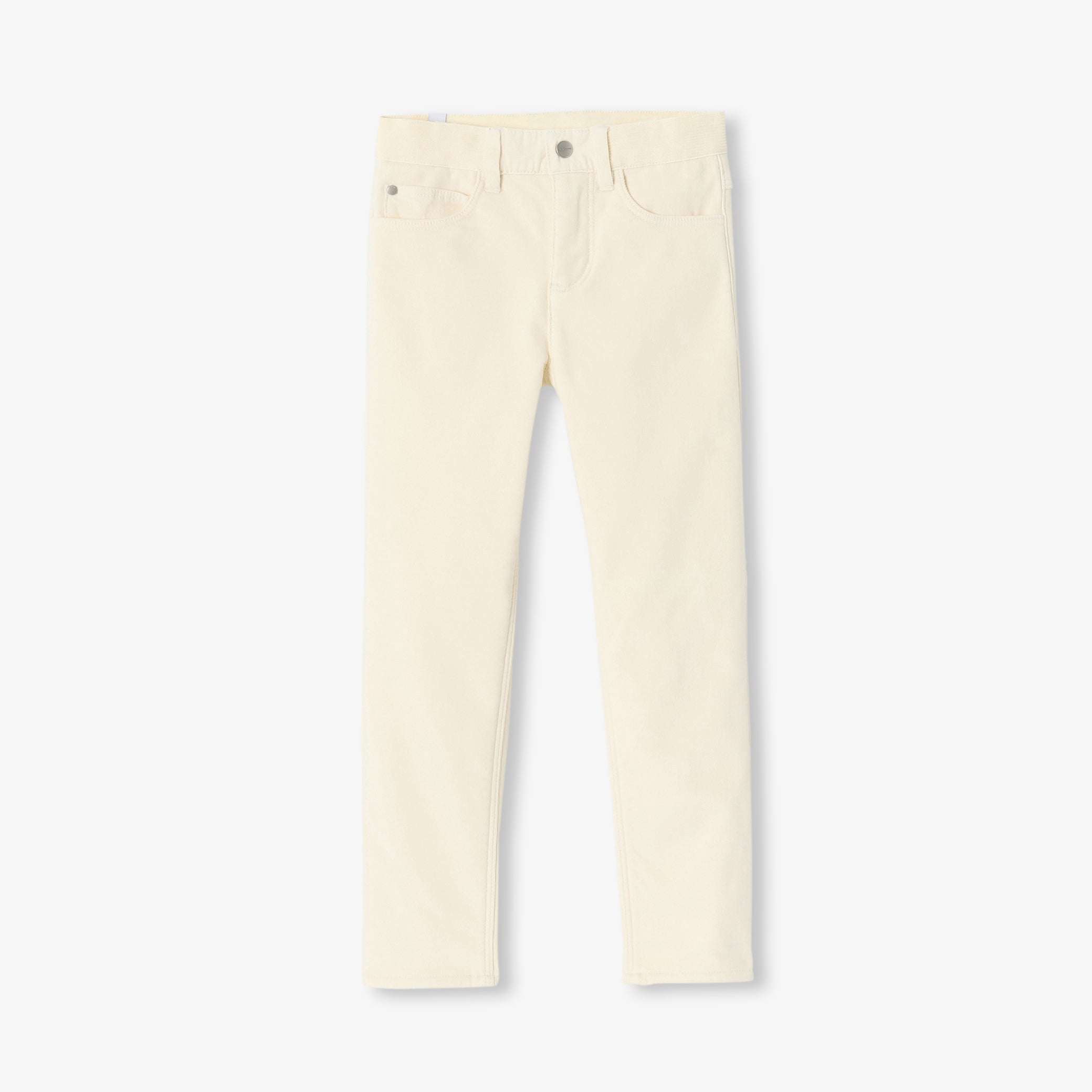 Boy velvet pants with lining - beige