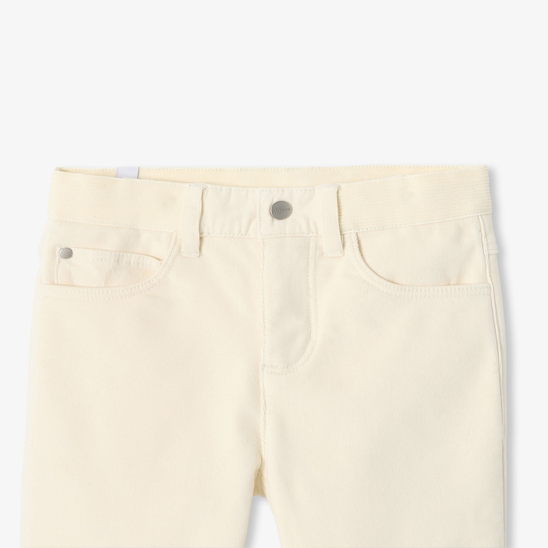 Boy velvet pants with lining - beige