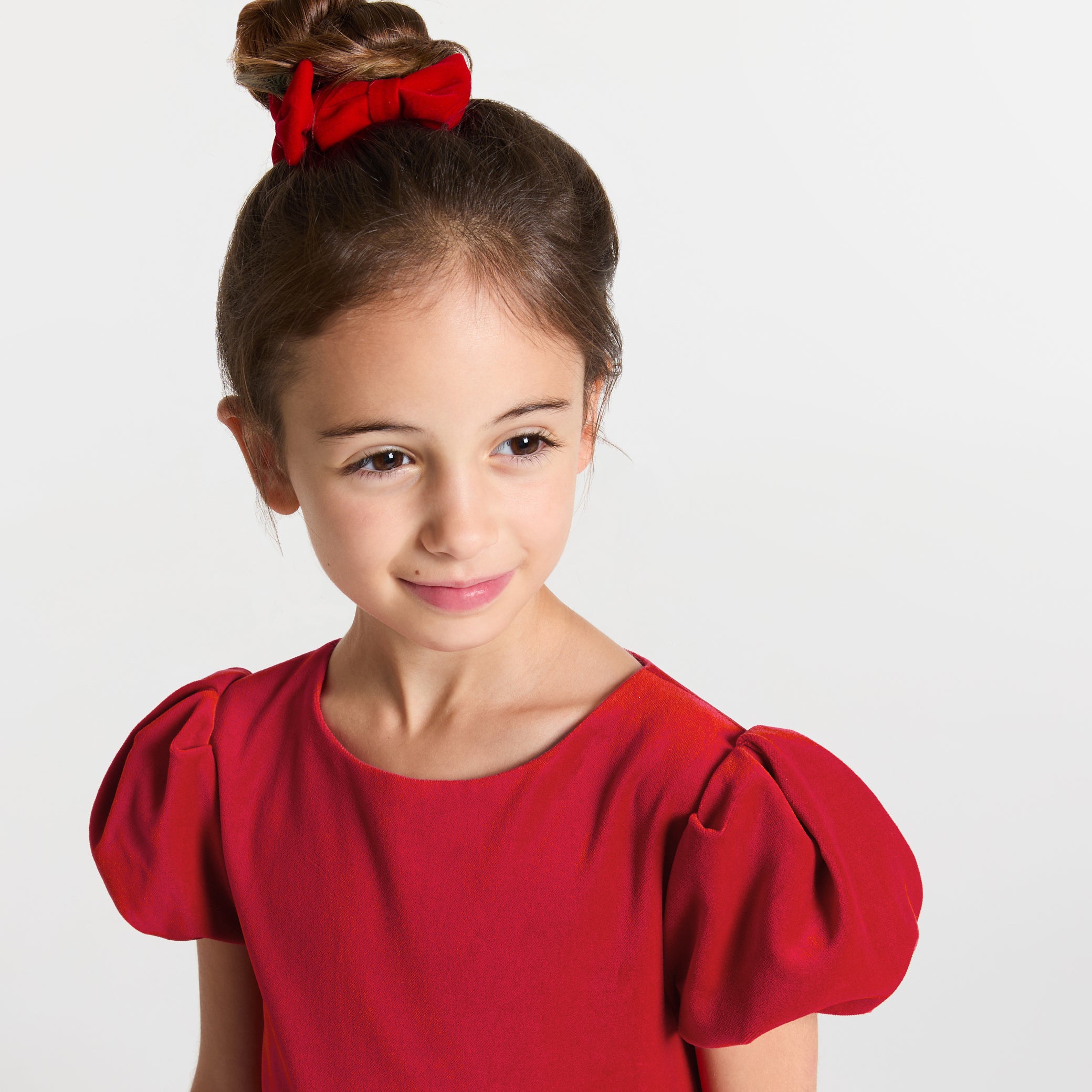 Girl velvet dress - rouge jacadi