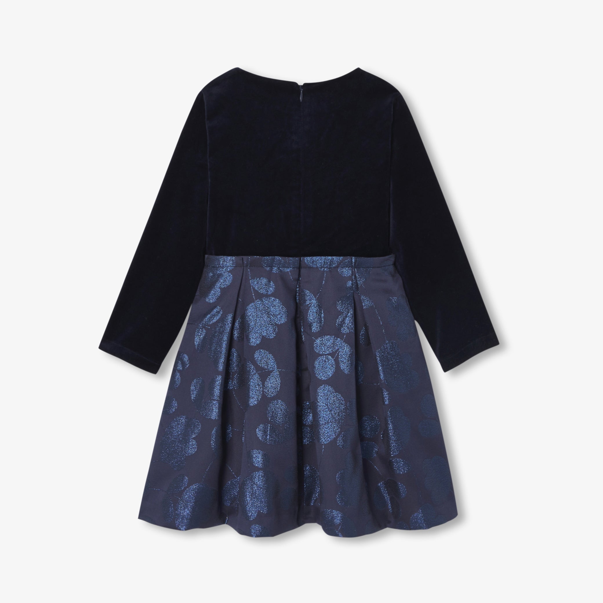 Girl bi-material dress - marine jacadi