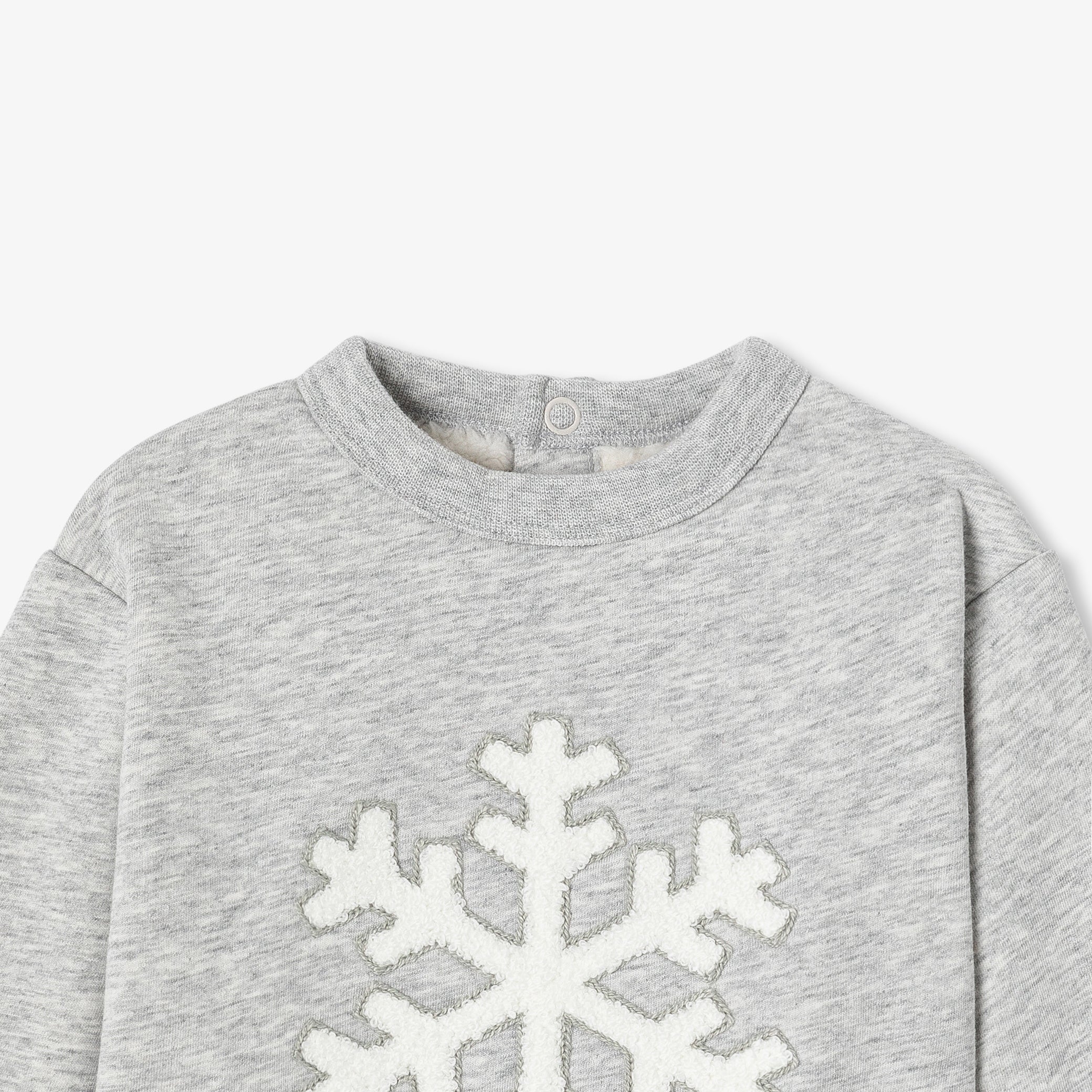 Baby boy lined fleece sweatshirt - gris clair