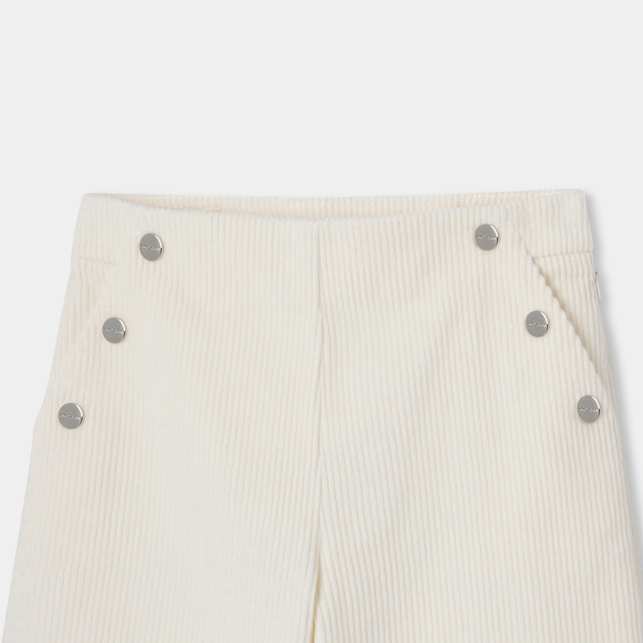 Girl velvet wide-leg trousers - blanc doux jacadi