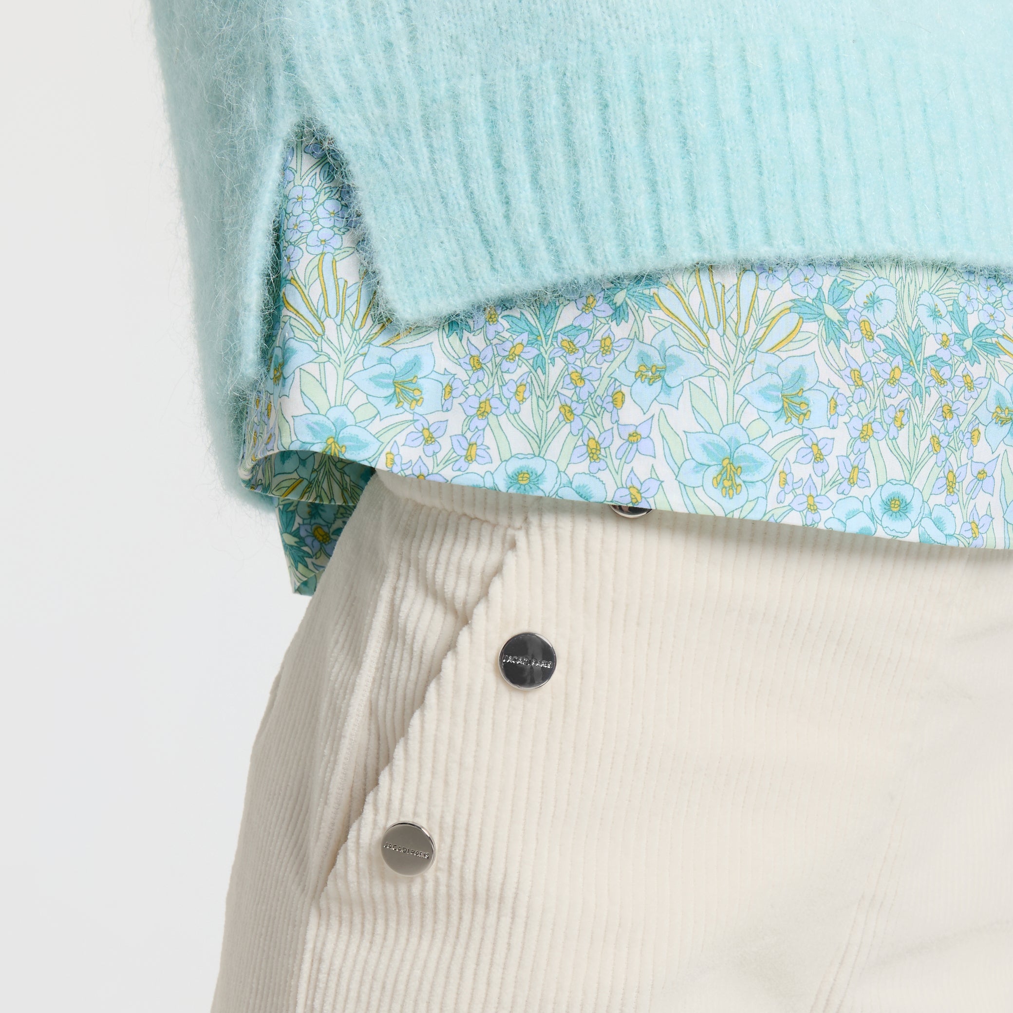 Girl velvet wide-leg trousers - blanc doux jacadi