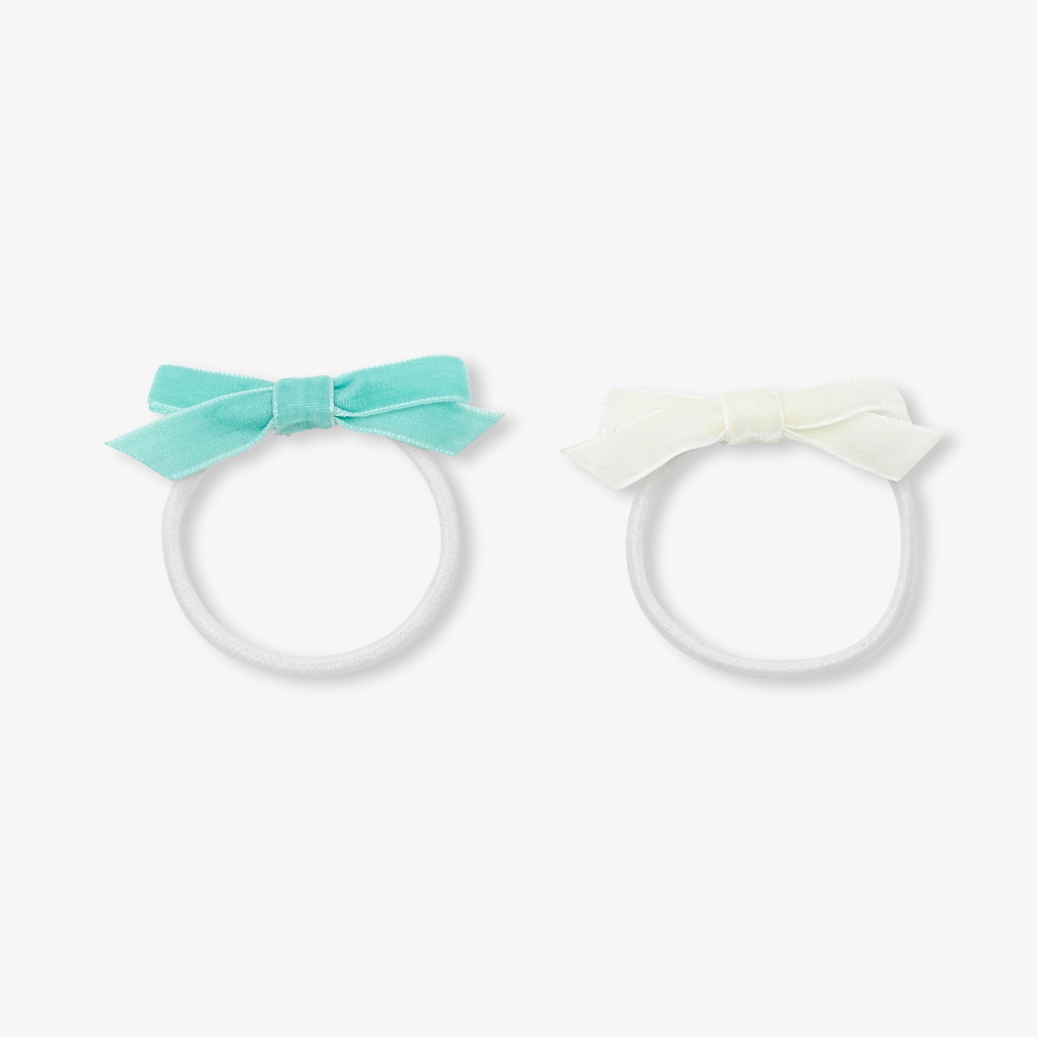 Girls duo of elastic bands - argent/multico