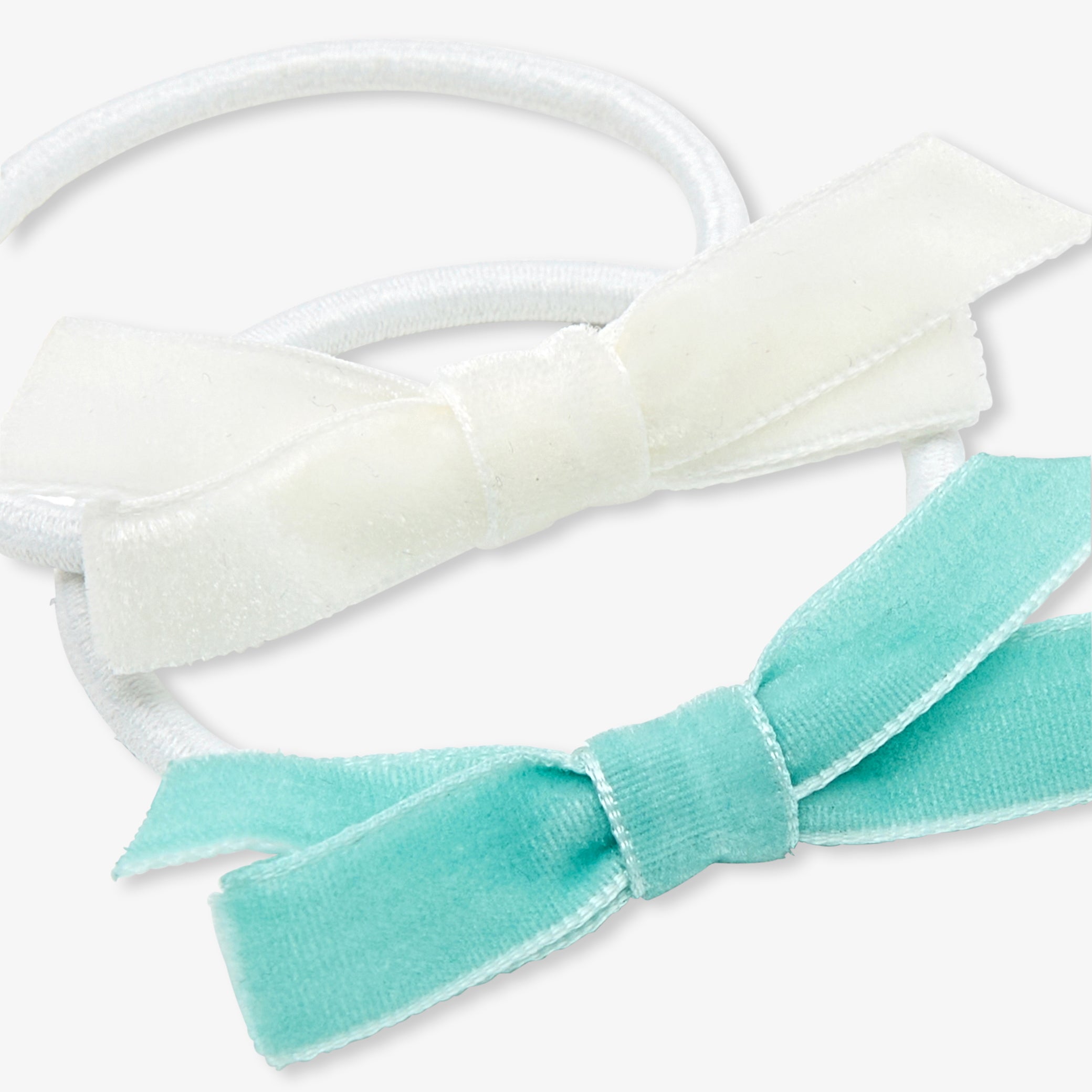 Girls duo of elastic bands - argent/multico