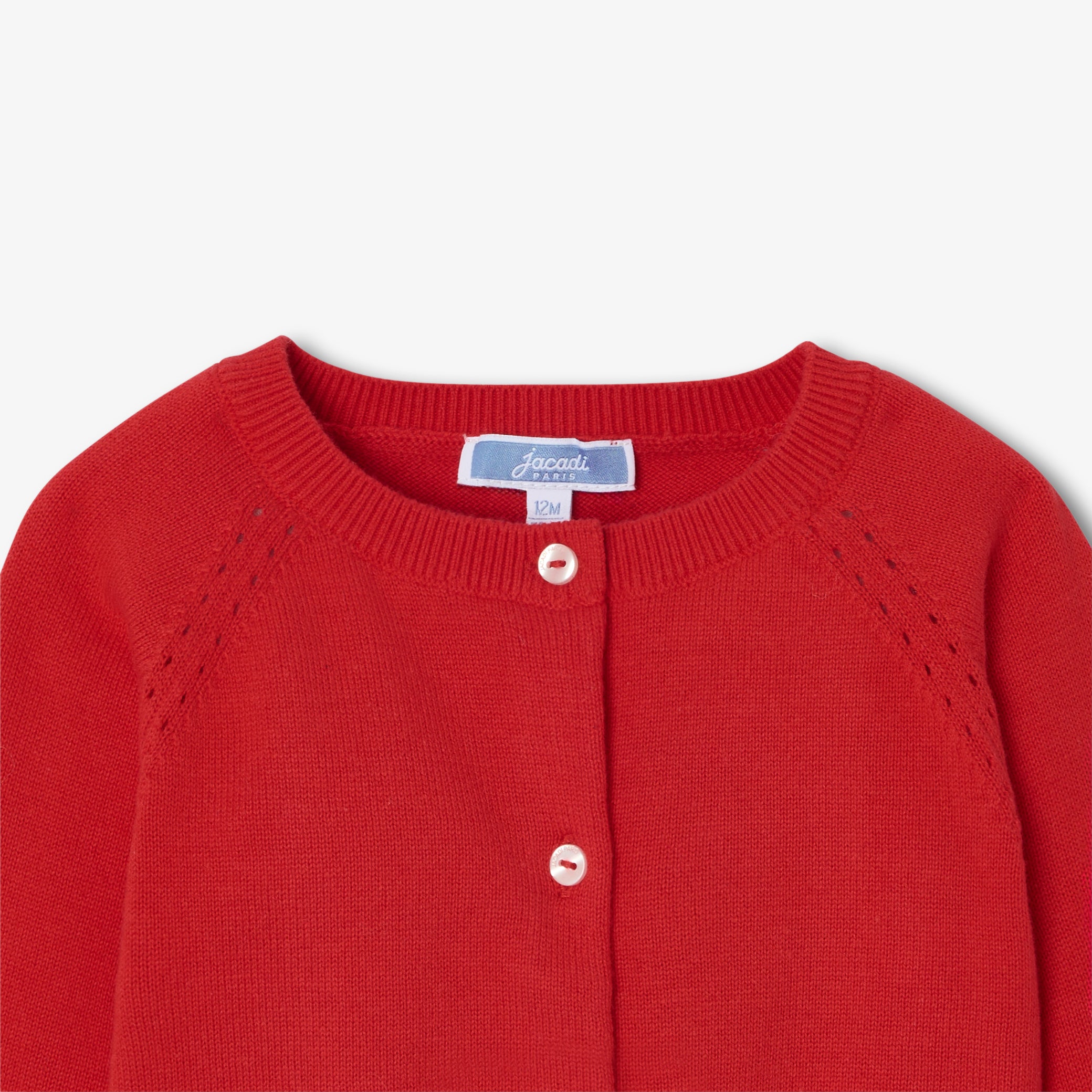 Baby girl cotton cardigan - rouge jacadi