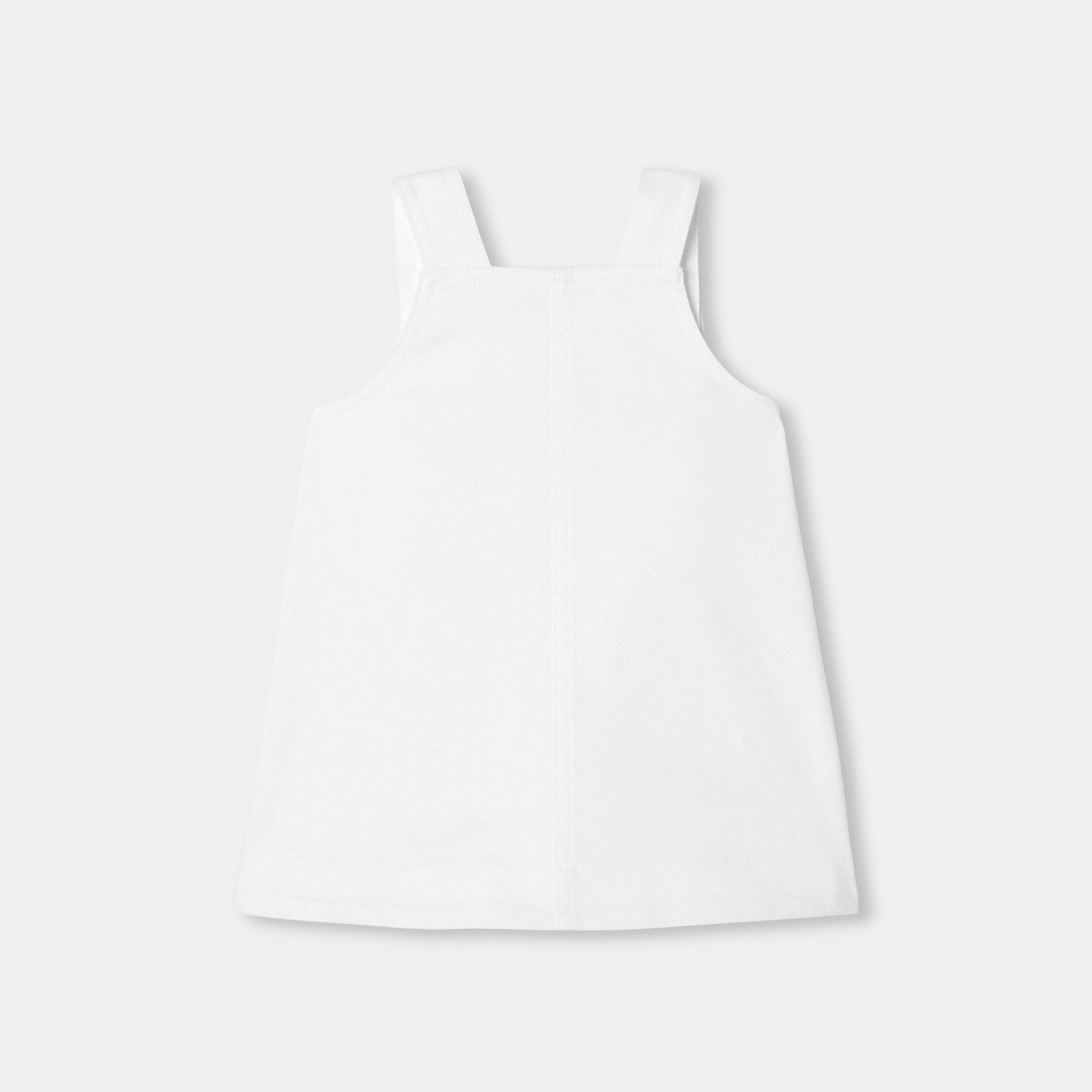 Baby girl twill pinafore dress - blanc jacadi
