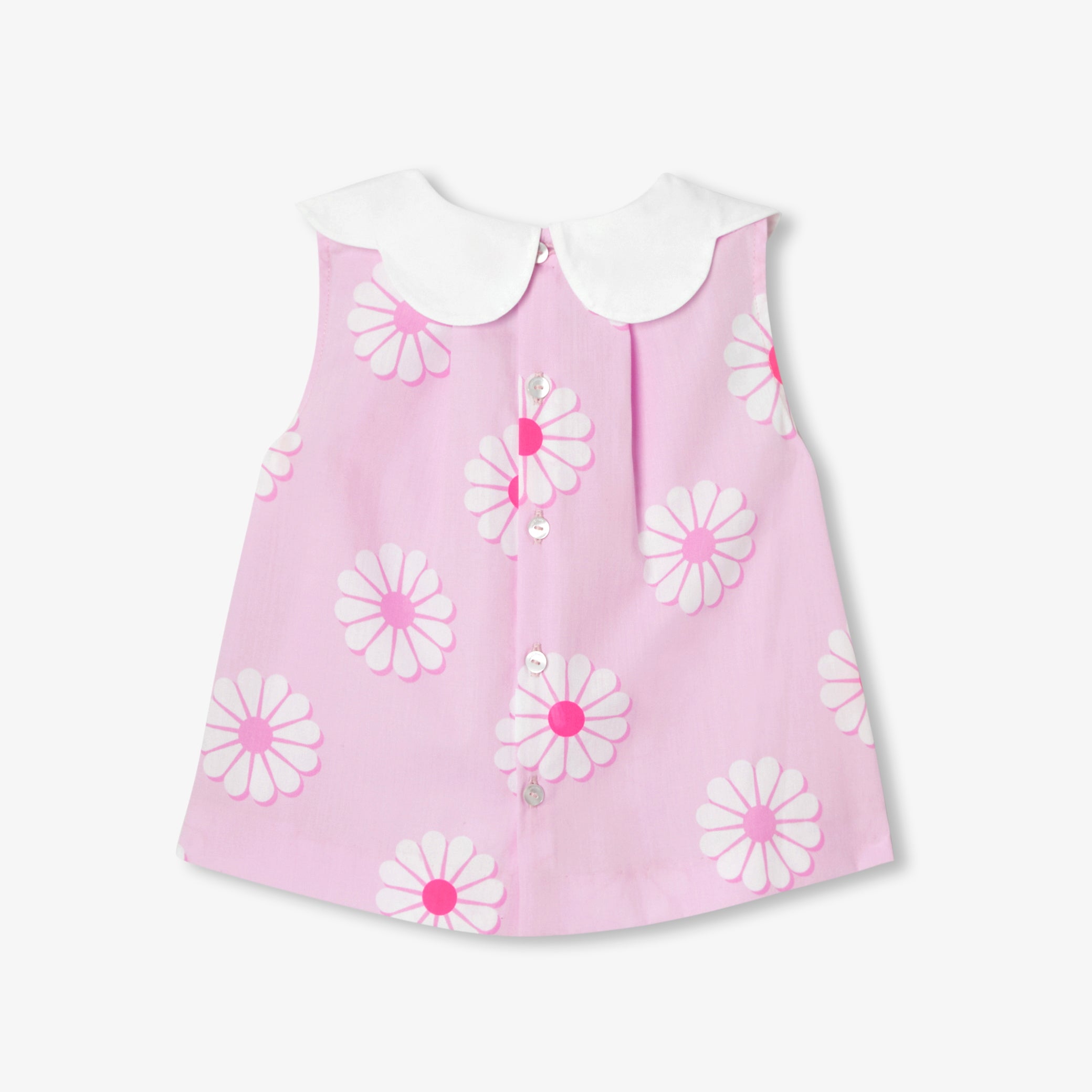 Baby girl sleeveless blouse - rose/multico