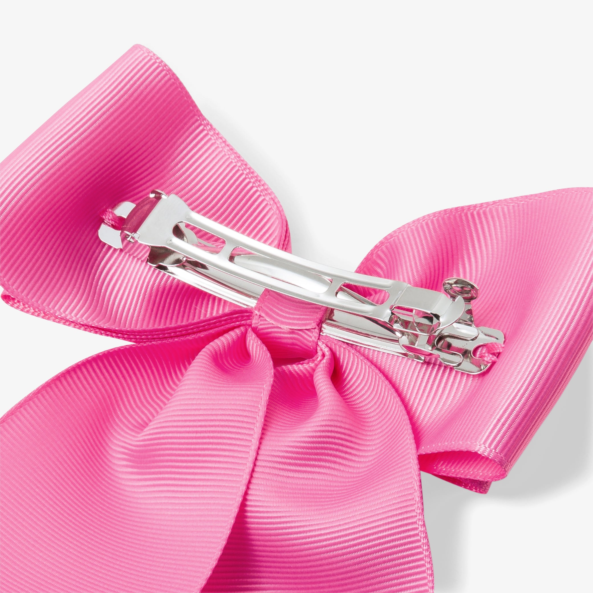 Girl large bow hair clip - fuschia clair