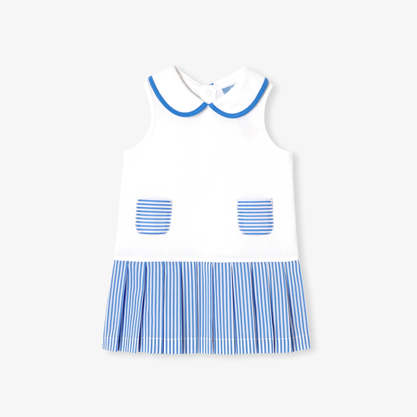Baby girl dress in cotton piqué front