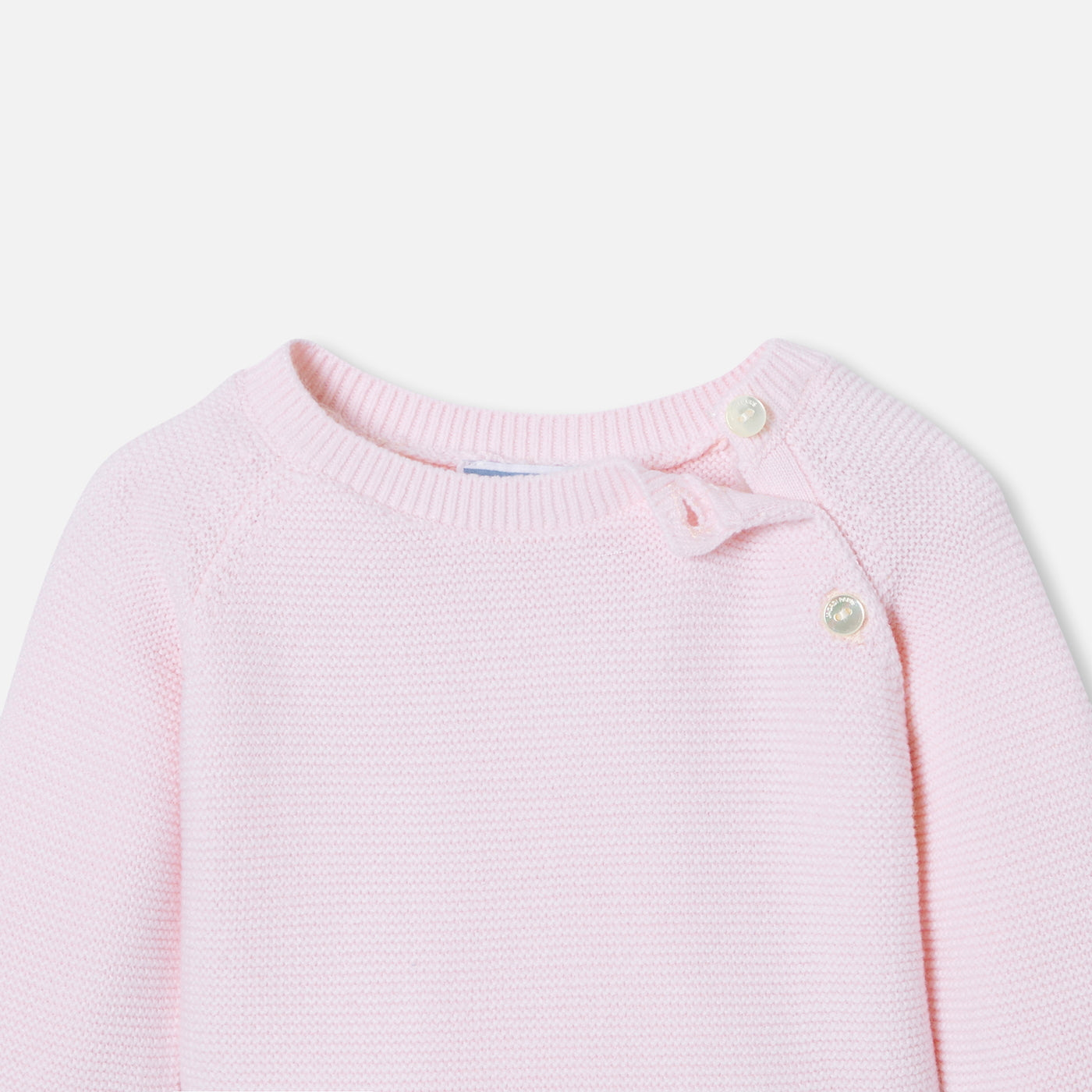 Baby girl set in garter stitch