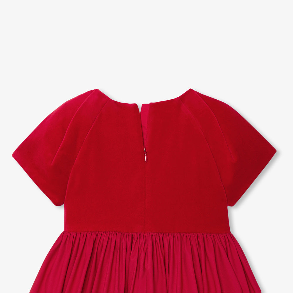 Girl bi-material dress