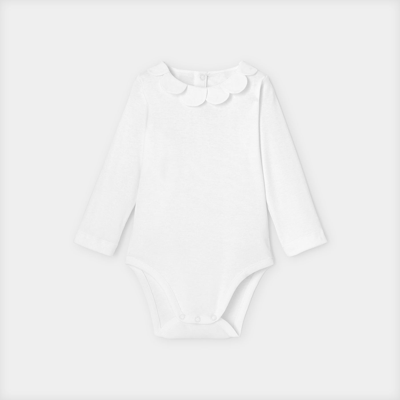Baby girl bodysuit with petal collar - blanc jacadi