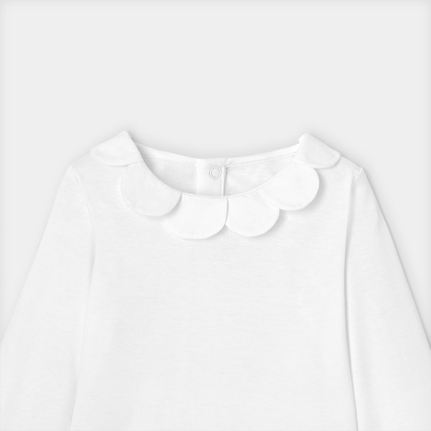 Baby girl bodysuit with petal collar - blanc jacadi