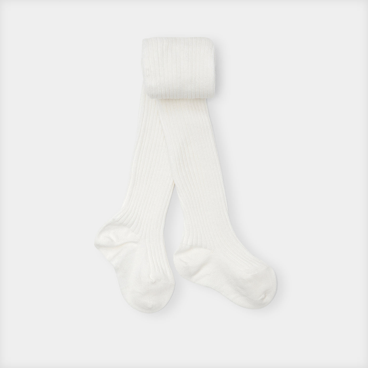 Baby girl ribbed tights - blanc doux jacadi