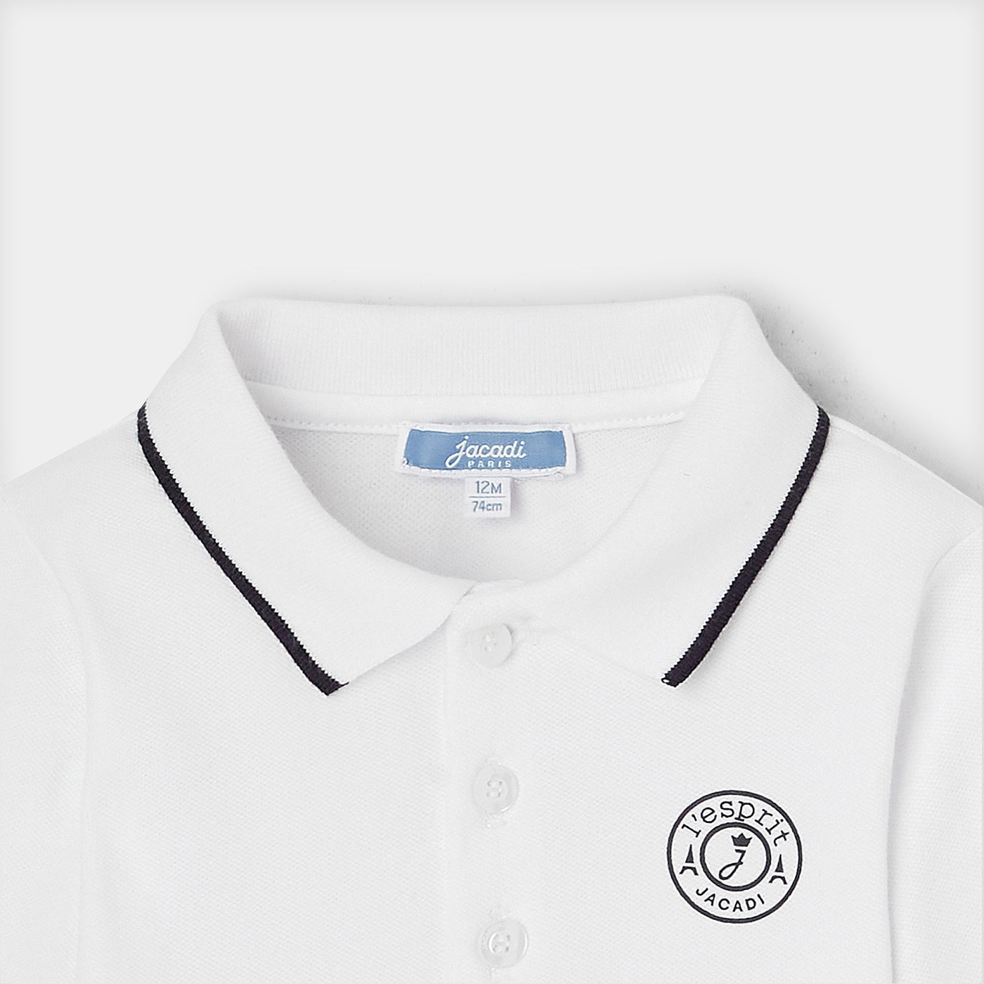Baby boy polo bodysuit - blanc jacadi