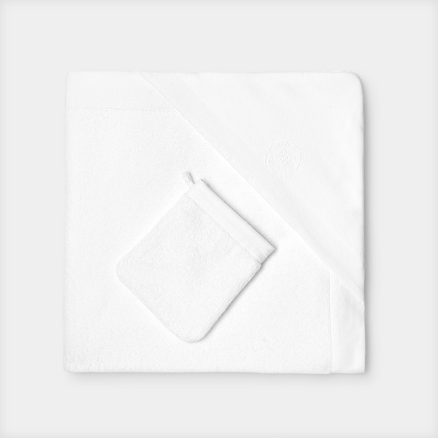 Hooded bath towel - blanc jacadi