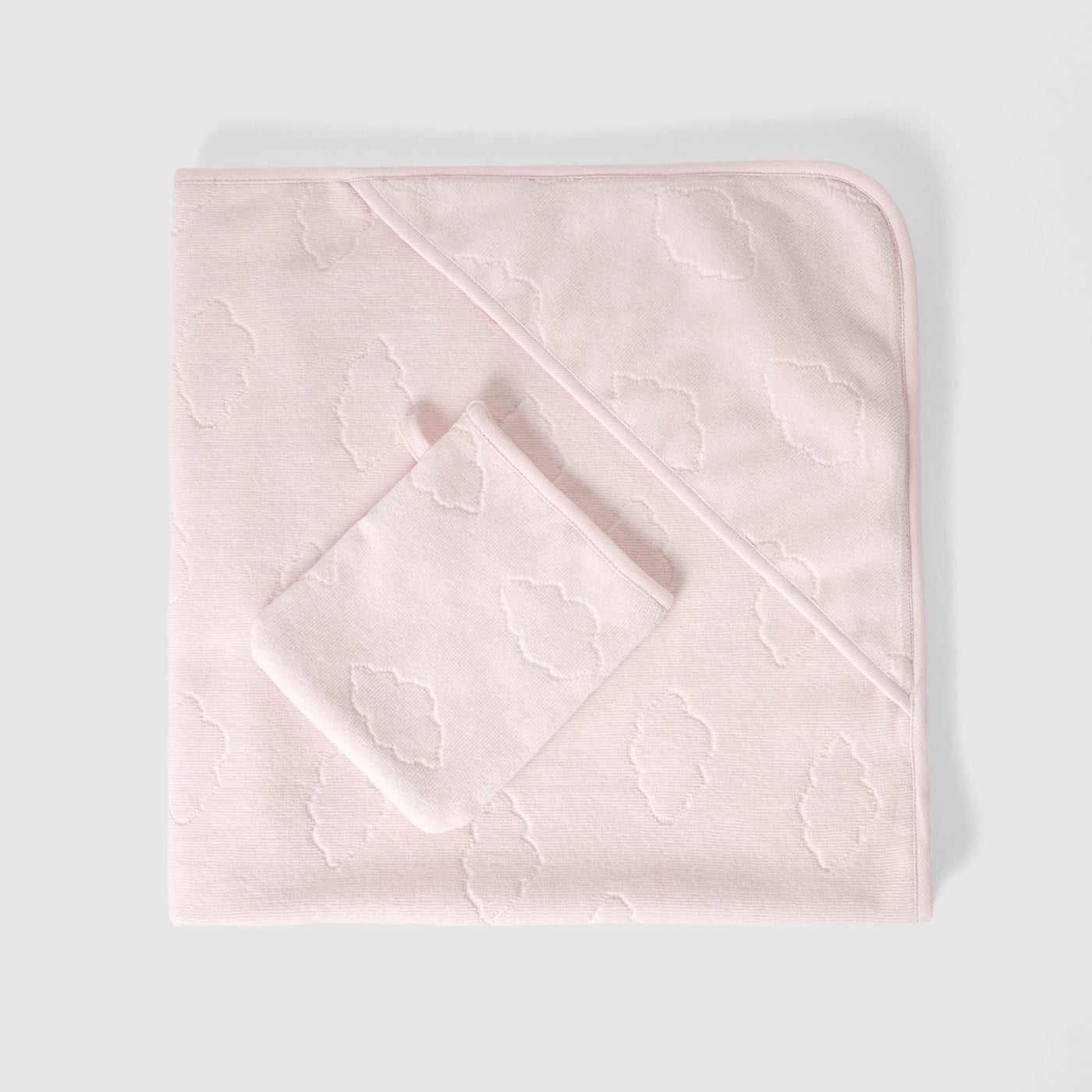 Baby bath towel - pale pink jacadi